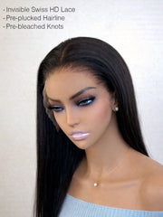 Ultimate Realism 13x6 Raw Hair Loose Body Wave Tiny Knots Swiss HD Lace Frontal Wig