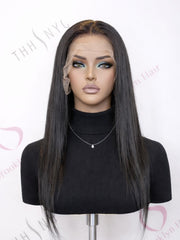 13x6 Lace Front Wig Silky Straight 100% Human Hair 16-18"