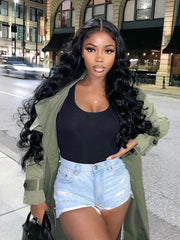 Brooklyn Hair 180% Density Loose Body Wave 13x4 HD Lace Front Wig Natural Black