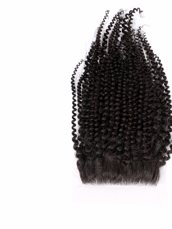 Brooklyn Hair 4x4 HD Lace Closure – Afro Kinky Curl True Swiss HD 100% Remy Human Hair 14" / Natural Black / Swiss HD