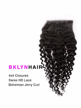 4x4 HD Lace Closure – Bohemian Jerry Curl True Swiss HD 100% Remy Human Hair