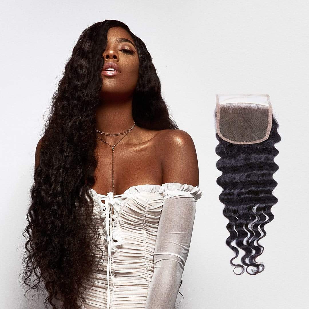 Brooklyn Hair 4x4 Lace Closure Brazilian Loose Wave Reg. Lace / 14 / Free