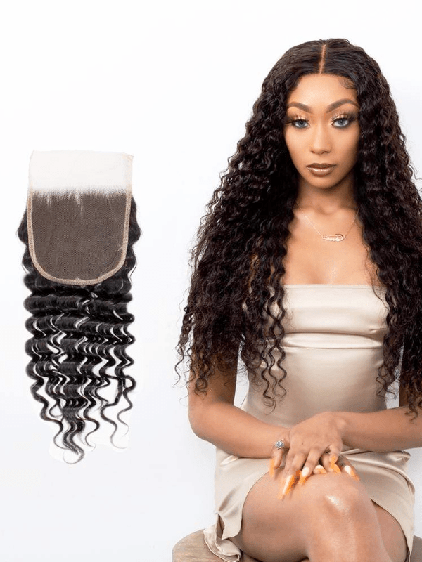 Brooklyn Hair 5x5 HD Lace Closure – Caribbean Deep Wave True Swiss HD 100% Remy Human Hair