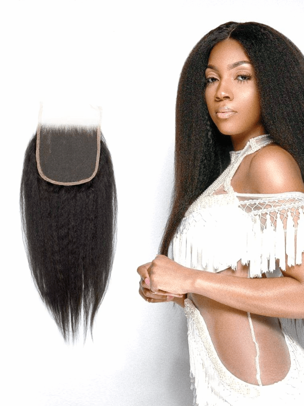 Brooklyn Hair 5x5 HD Lace Closure – Kinky Straight True Swiss HD 100% Remy Human Hair 14-16" / Kinky Straight / Swiss HD Lace