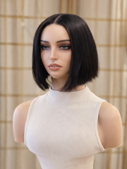 Blunt Cut Glueless Wig 5x5 Swiss HD Pre-Cut Lace Bob Invisible Knots