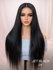 Silky Straight 13x5 HD Lace Frontal Glueless Wig 24" 180% Density