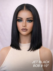Blunt Cut 13x5 HD Lace Frontal Glueless Wig Straight 8-10"