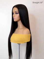 Silky Straight Glueless Wig 5x5 Swiss HD Lace Invisible Knots 180% Density