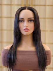 Jet Black Silky Straight Glueless Wig 5x5 HD Lace 180% Density