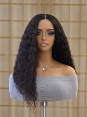 Deep Wave 5x5 Swiss HD Lace Glueless Wig Invisible Knots