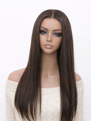 Jet Black Silky Straight Glueless Wig 5x5 HD Lace 180% Density
