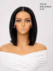 The BKLYN Exclusive: 13×5 HD Lace Frontal Glueless Blunt-Cut Bob Wig – 8–10″, 180% Density