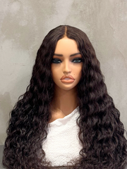 Black Friday Sale! Deep Wave 5x5 Swiss HD Lace Glueless Wig Invisible Knots