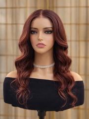 Reddish Brown Loose Body Wave 5x5 HD Lace Glueless Wig 14-16"