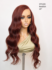 Reddish Brown & Espresso Glueless Wig 5x5 HD Lace Loose Body Wave