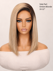 Ombre Ash Blonde 5x5 HD Pre-Cut Lace Glueless Bob Style Wig 10-12"