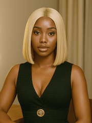 Brooklyn Hair #613 Blunt Cut 13x6 HD Lace Front Wig Straight Bob 12" $129.99 12" / Blonde