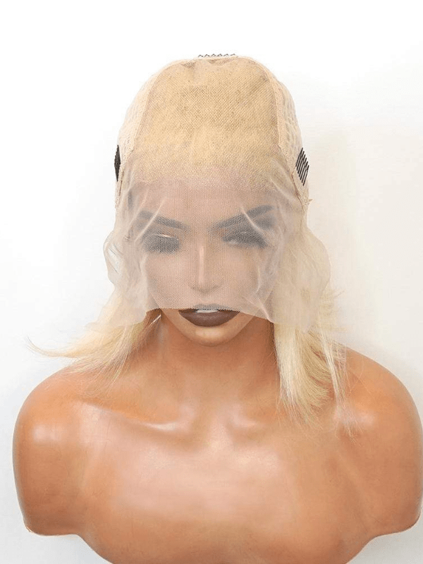 Brooklyn Hair #613 Blunt Cut Endless Parting 13x6 HD Lace Front Wig Silky Straight Short Bob 12" Platinum Blonde 12" / Blonde