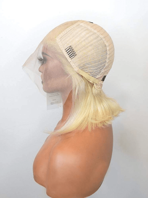 Brooklyn Hair #613 Blunt Cut Endless Parting 13x6 HD Lace Front Wig Silky Straight Short Bob 12" Platinum Blonde 12" / Blonde