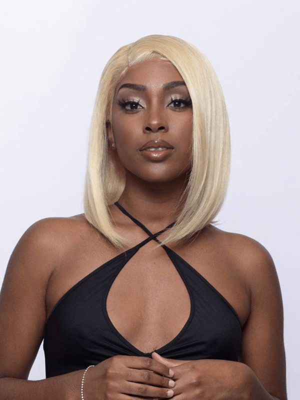 Brooklyn Hair #613 Blunt Cut Endless Parting 13x6 HD Lace Front Wig Silky Straight Short Bob 12" Platinum Blonde 12" / Blonde