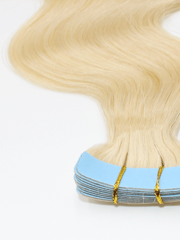 Brooklyn Hair #613 Tape-In Extensions Soft Body Wave in Platinum Blonde