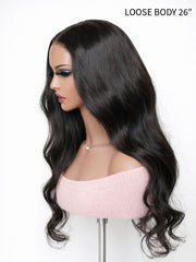 Raw Hair Tiny Knots All-Pre 6x6 Swiss HD Glueless Wig Loose Body Wave