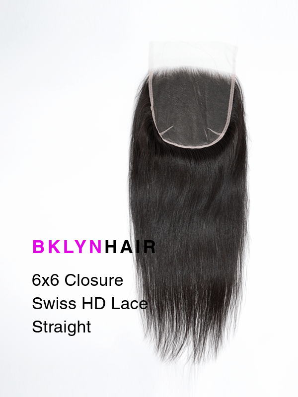 Brooklyn Hair 6x6 HD Lace Closure – Straight True Swiss HD 100% Remy Human Hair
