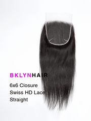 Brooklyn Hair 6x6 HD Lace Closure – Straight True Swiss HD 100% Remy Human Hair