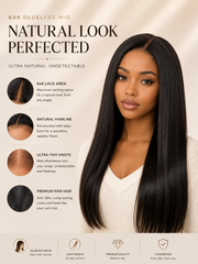 Raw Hair Tiny Knots All-Pre 6x6 Swiss HD Glueless Wig Silky Straight