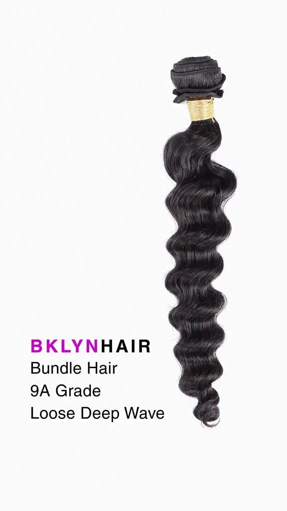Brooklyn Hair 9A Peruvian Loose Deep Wave Human Hair Bundles – 100% Virgin Unprocessed Remy Weft Extensions