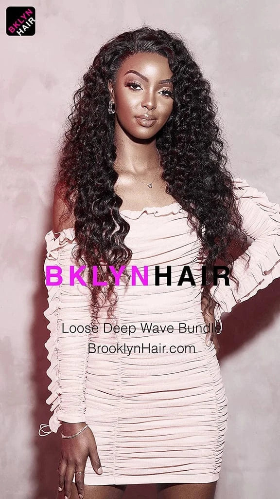 Brooklyn Hair 9A Peruvian Loose Deep Wave Human Hair Bundles – 100% Virgin Unprocessed Remy Weft Extensions