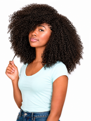 Afro Kinky Curly Glueless Wig 5x5 HD Lace Invisible Knots 180% Density