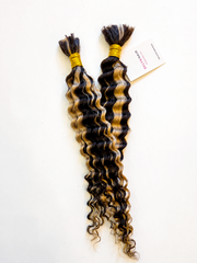 Premium 100% Human Braiding Hair Bulk - Caribbean Deep Wave Sun-Kissed