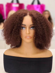 Afro Kinky Curly Glueless Wig 5x5 HD Lace Invisible Knots 180% Density