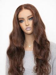 Reddish Brown & Espresso Glueless Wig 5x5 HD Lace Loose Body Wave