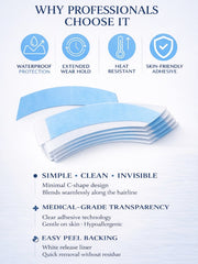 Adhesive Tape Strong Hold Clear Tape for Lace Wigs 10pcs