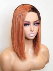 Ombre Ginger 5x5 HD Pre-Cut Lace Glueless Bob Style Wig