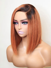 Ombre Ginger 5x5 HD Pre-Cut Lace Glueless Bob Style Wig