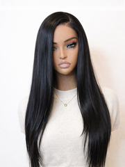 Raw Hair Tiny Knots All-Pre 6x6 Swiss HD Glueless Wig Silky Straight