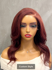 Reddish Brown & Espresso Glueless Wig 5x5 HD Lace Loose Body Wave