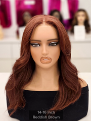 Reddish Brown & Espresso Glueless Wig 5x5 HD Lace Loose Body Wave