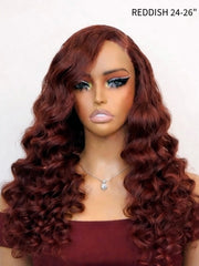 Ginger & Reddish Brown Deep Wave Glueless Wig 5x5 HD Lace | Pre-Cut & Pre-Plucked