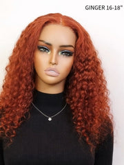 Ginger & Reddish Brown Deep Wave Glueless Wig 5x5 HD Lace | Pre-Cut & Pre-Plucked
