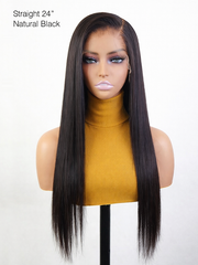Silky Straight 13x4 Swiss HD Lace Frontal Wig 180% Fullness