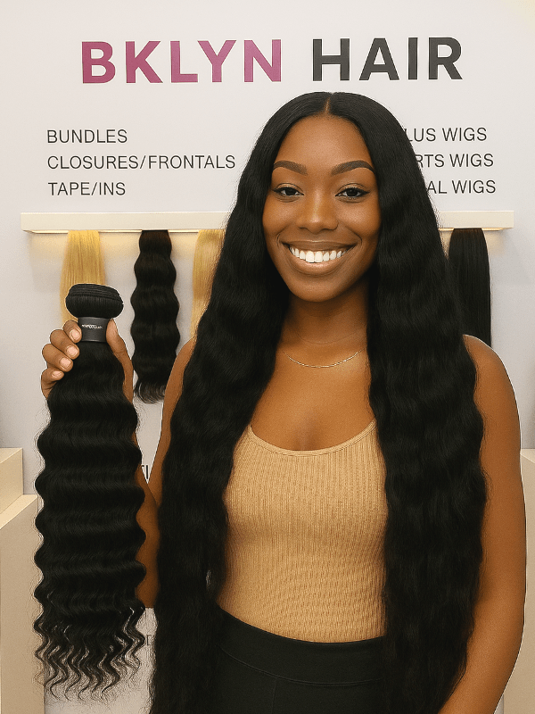 Brooklyn Hair Affordable Glam Waves 7A Water Wave Style Bundle Hair 10–24" Natural Black Sale up to 60%