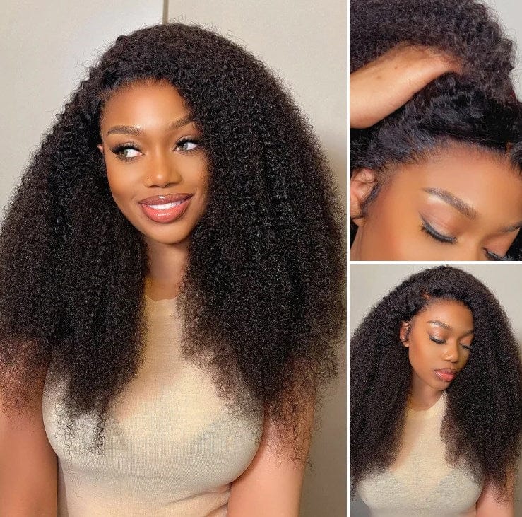 Brooklyn Hair Afro Kinky Curly 13x4 HD Lace Front Wig 180% Density Water Wave Style