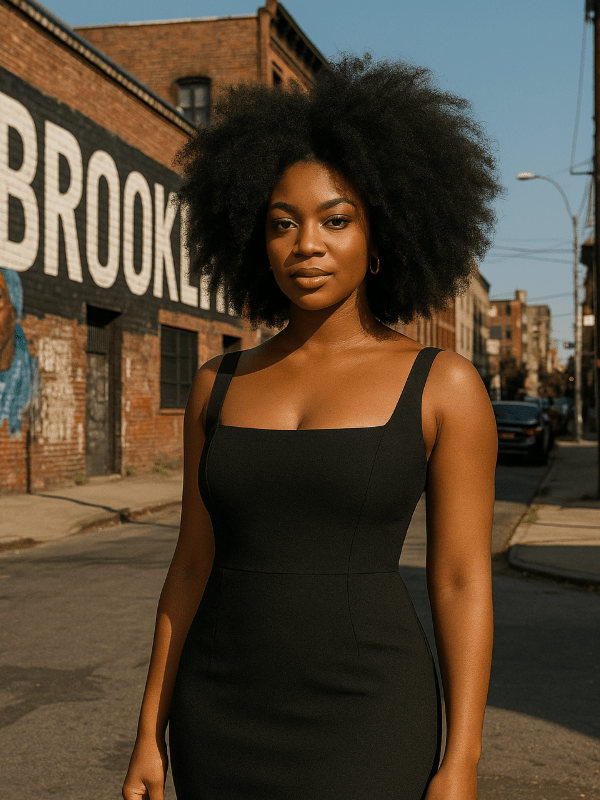 Brooklyn Hair Afro Kinky Curly Glueless Wig 180% Density Invisible Small Knots 5x5 Swiss HD Pre-Cut Lace Natural Black