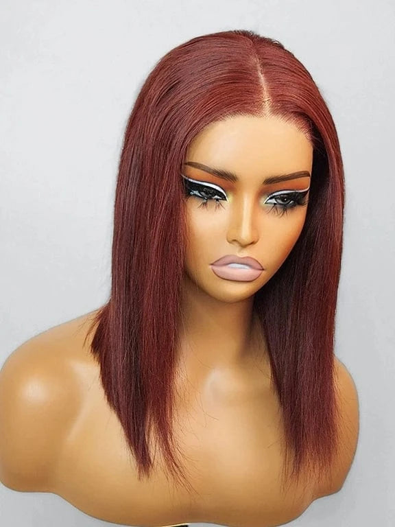 Brooklyn Hair Blunt Cut Glueless Wig 5x5 Swiss HD Pre-Cut Lace Bob Invisible Knots