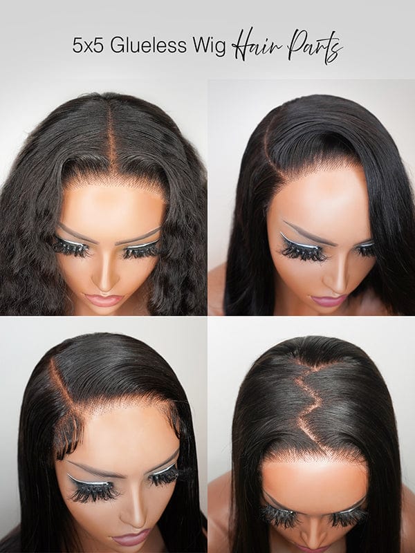 Brooklyn Hair Blunt Cut Glueless Wig 5x5 Swiss HD Pre-Cut Lace Bob Invisible Knots