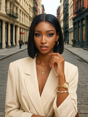 Brooklyn Hair Blunt Cut Short Bob Style Glueless Wig Invisible Knots 5x5 Swiss HD Pre-Cut Lace